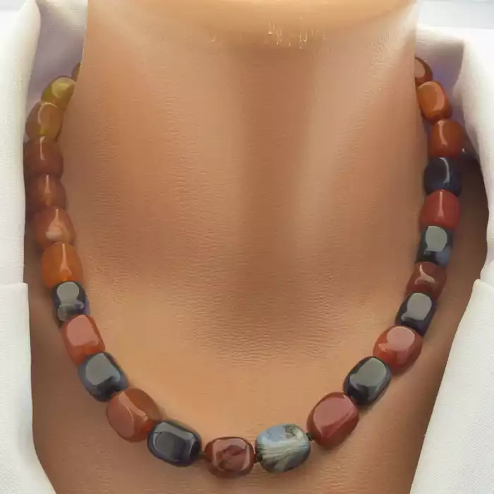 🏷️️ Намисто Агат 42 см. ss_102269