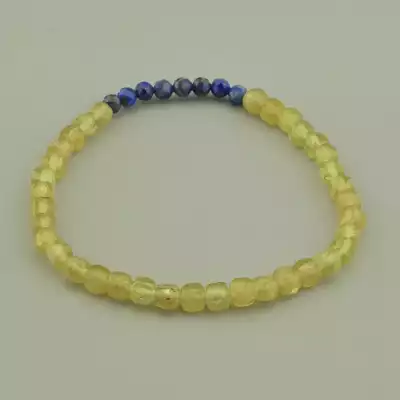 🏷️️ Браслет резинка Волосатик, Лазуріт 18 см. F-95280