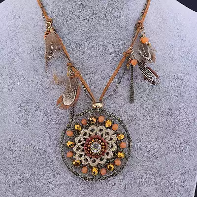 🏷️️ Підвіска замш 80 см Hand Made F-18255