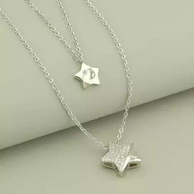 🏷️️ Підвіска зірки Xuping Фіаніт 38 см (родій) F-104257