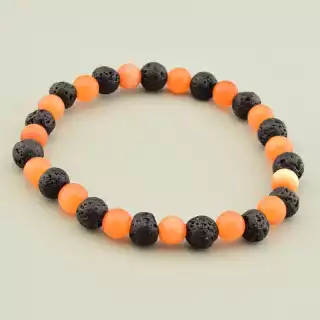 Браслет на резинці Лава, Котяче око 17 см