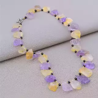 Намисто Цитрин, Аметрін 48 см