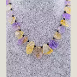 Намисто Цитрин, Аметрін 48 см