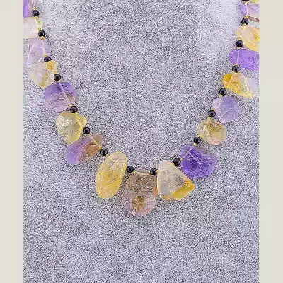 🏷️️ Намисто Цитрин, Аметрін 48 см F-59231