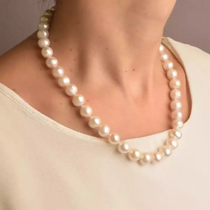 🏷️️ Намисто з перлин срібло (925 проба) 45 см. ss_91103