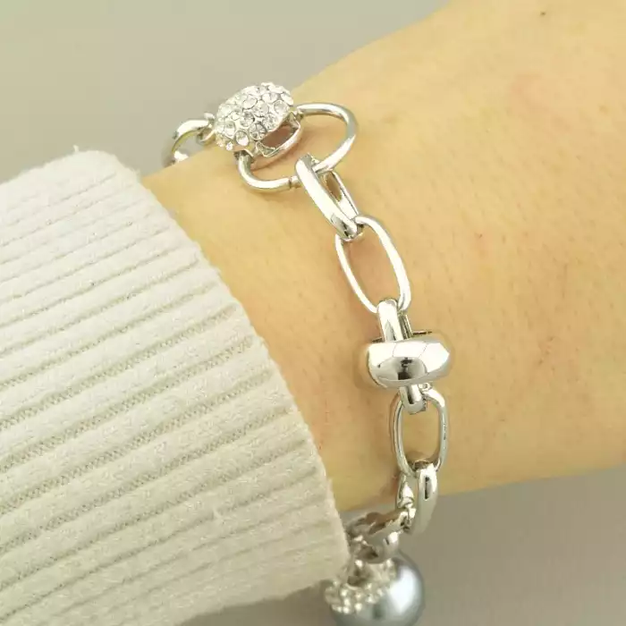 🏷️️ Браслет петля Abella Фіаніт, Майорка 19 см. ss_98182