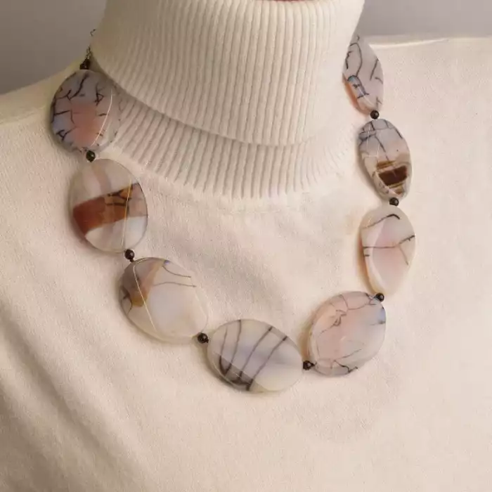 🏷️️ Намисто Агат 50 см F-106292