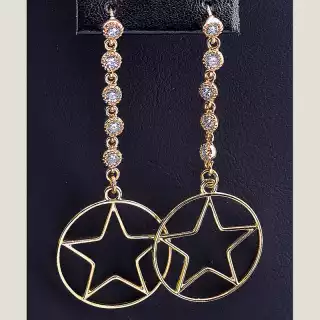 Сережки пусети Xuping Фіаніт (позолота 18к)