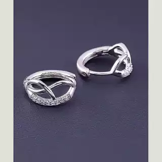 Сережки конго Xuping Фіаніт (родій)