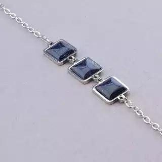 Браслет з карабіном Авантюрин 19 см