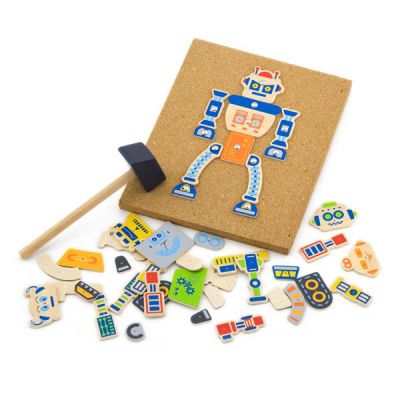 Набір для творчості Viga Toys Дерев'яна аплікація Робот (50335)