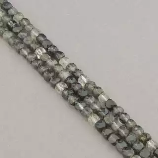 Намистини Волосатик 39 см на нитці (натуральне каміння, без застібки) грановані