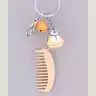 🏷️️ Брелок гребінець метал F-35617