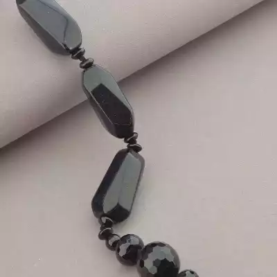 🏷️️ Намисто Агат, Чеський кришталь 50 см. F-94256