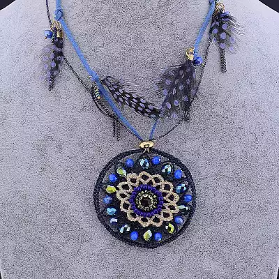 🏷️️ Підвіска замш 80 см Hand Made F-18256