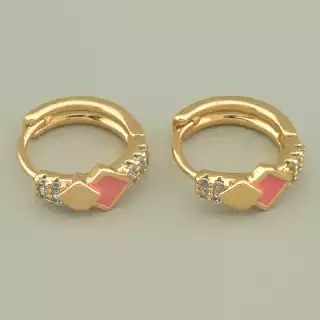 Сережки кільця Xuping Фіаніт (позолота 18к)