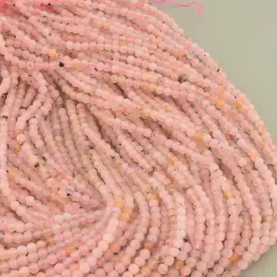 🏷️️ Намистини Морганіт 39 см. 3,5мм. на нитці (натуральне каміння, без застібки) F-104465