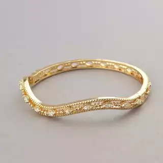 Браслет шарнірний Xuping Фіаніт 17 см (позолота 18к)