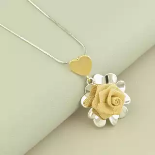 Підвіска сережки (45 см, мідний сплав, позолота-родій, з карабіном, 25х25 мм, срібний, золотий)