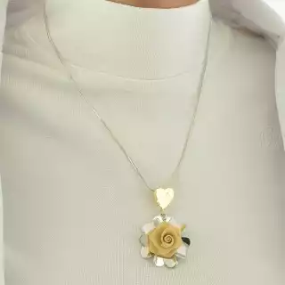 Підвіска сережки (45 см, мідний сплав, позолота-родій, з карабіном, 25х25 мм, срібний, золотий)