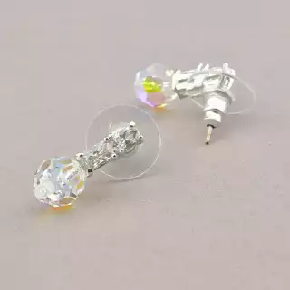 Сережки пусети Фіаніт Saiya (родій)