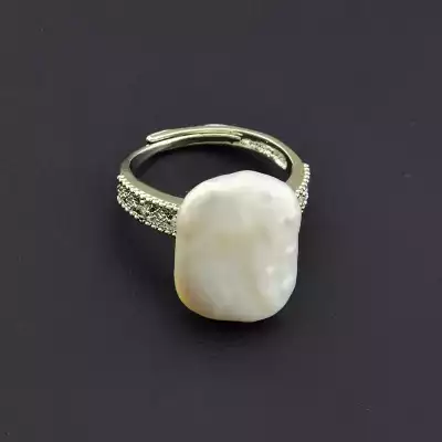 Каблучка Перли, Фіаніт (родій)