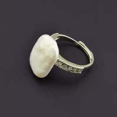 🏷️️ Каблучка Перли, Фіаніт (родій) F-106191