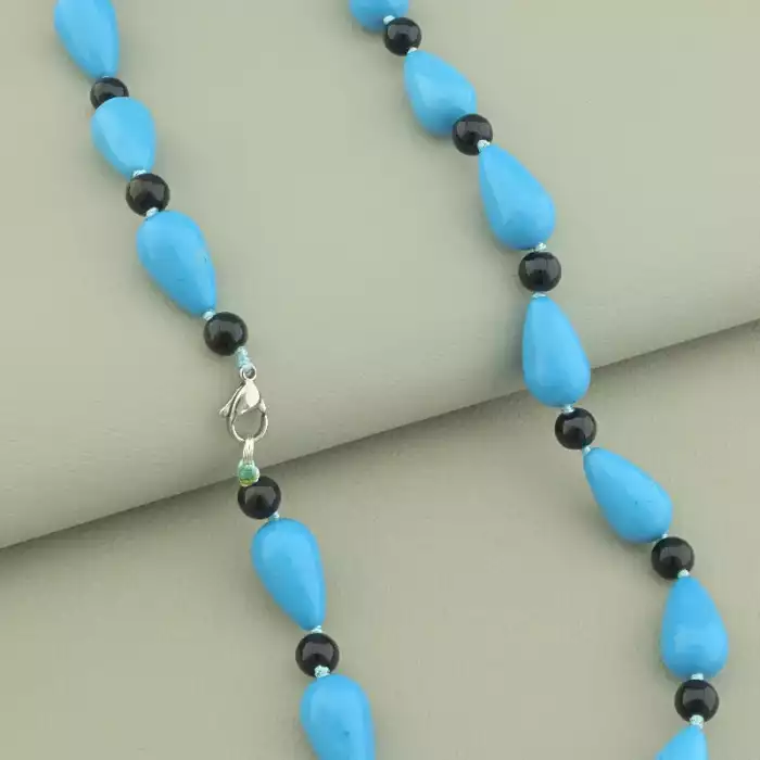 🏷️️ Намисто Бірюза, Агат 42 см. ss_98586