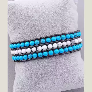 Браслет Chan Luu Бірюза 25 см шкіра