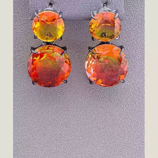 Сережки пусети Juleeze Фіаніт (хром)