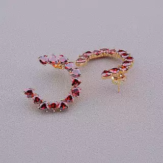 Сережки пусети Xuping Фіаніт (позолота 18к)