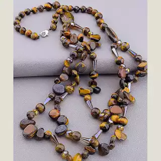 Намисто Тигрове око 62 см