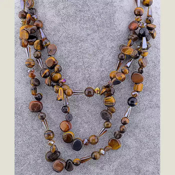 🏷️️ Намисто Тигрове око 62 см ss_14746