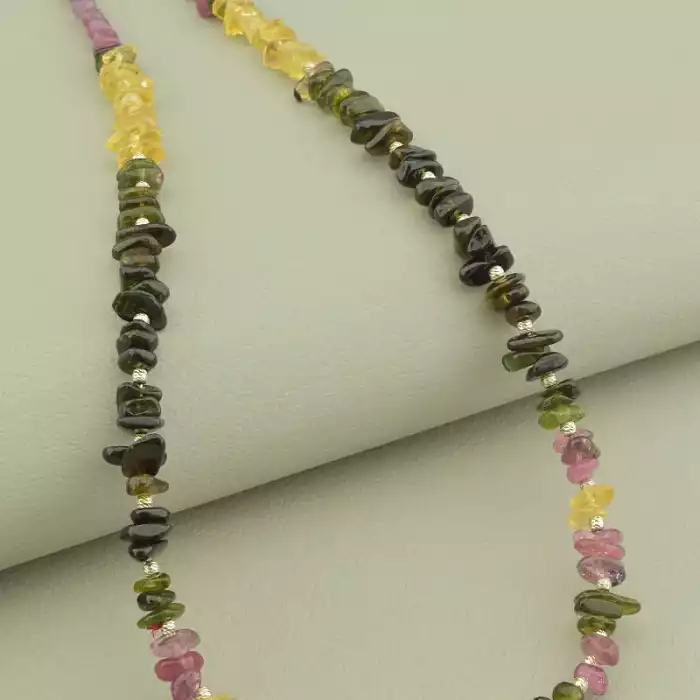 🏷️️ Намисто Турмалін (cрібло 925 проба) 39 см. ss_101371