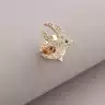 🏷️️ Брошка голка пташка FJ Фіаніт (позолота 18к) F-66485