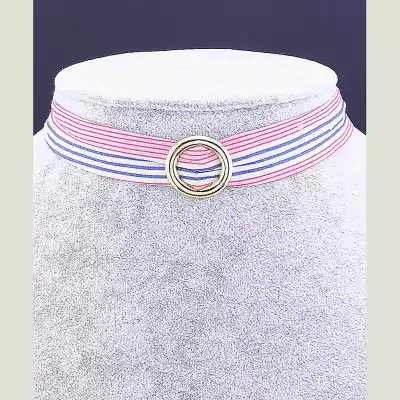 Чокер (браслет на руку без застібки) смугастий Flora Secret бавовна 42 см