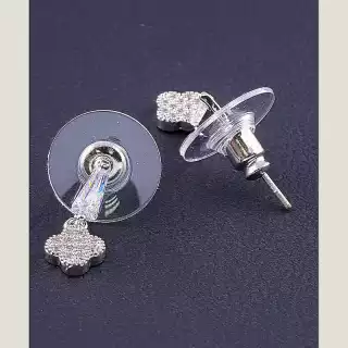 Сережки пусети Big Dipper Фіаніт (родій)