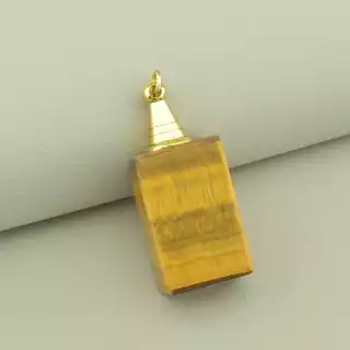 Кулон пляшечка Тигрове око 40x15мм.