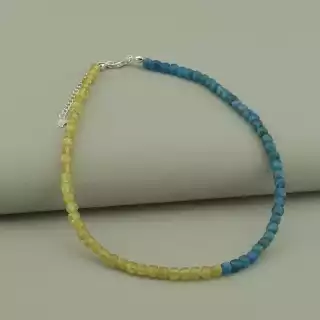 Підвіска Апатит срібло (925 проба) 35 см.