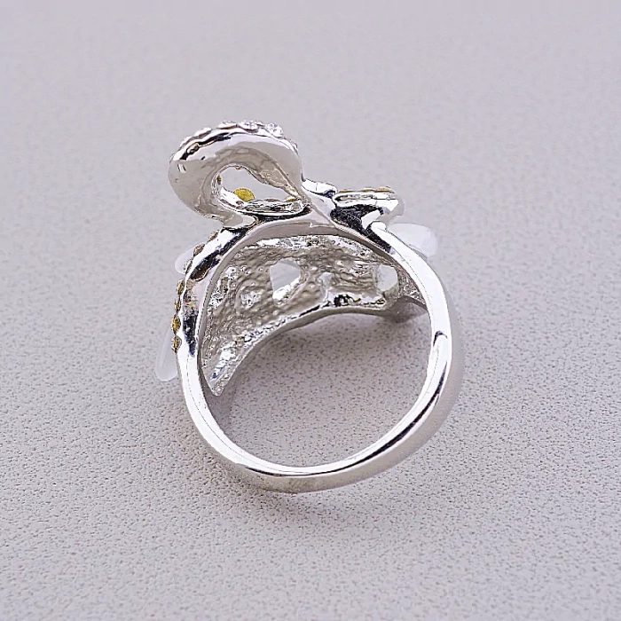 🏷️️ Каблучка лебідь Сrystal ss_42870