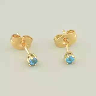 Сережки мінімалі пусети Xuping Фіаніт (позолота 18к)