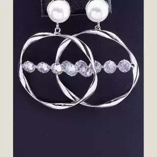 Сережки пусети FJ Майорка, Фіаніт