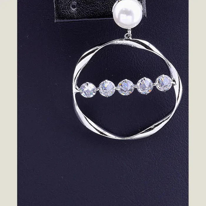 🏷️️ Сережки пусети FJ Майорка, Фіаніт ss_67586