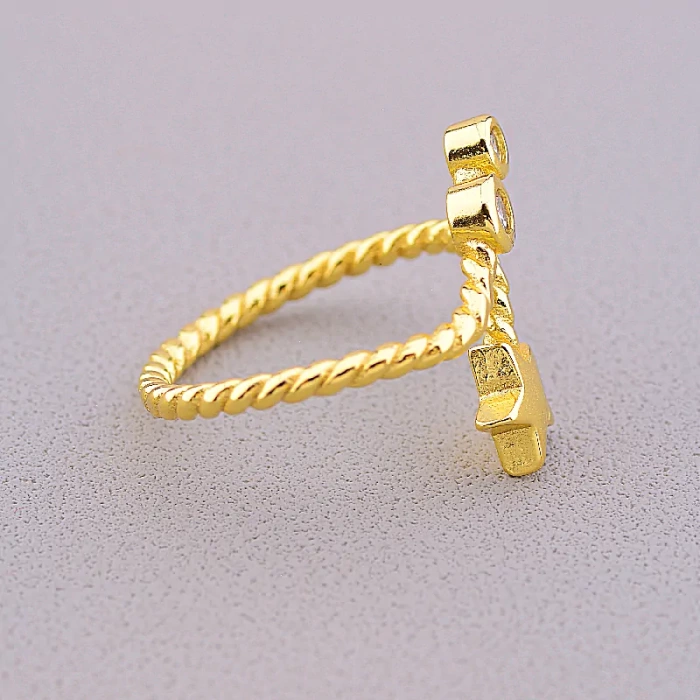 🏷️️ Каблучка роз'ємна зірка FJ Сrystal ss_43363