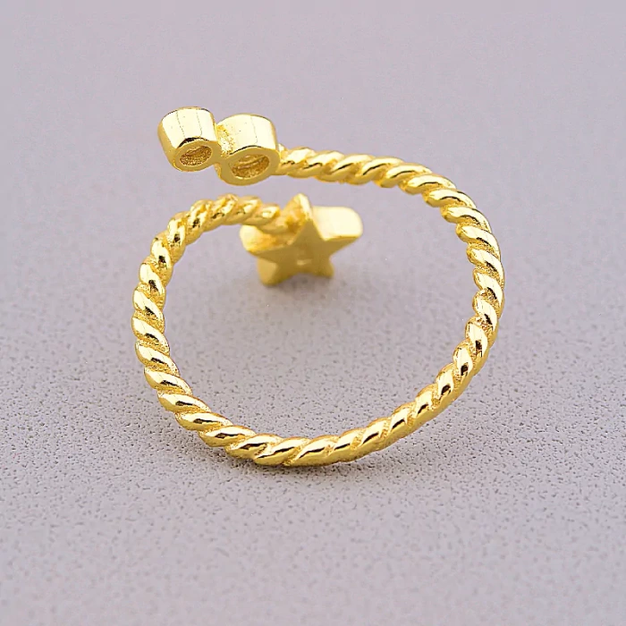 🏷️️ Каблучка роз'ємна зірка FJ Сrystal ss_43363