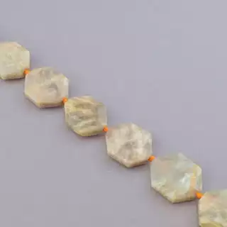 Намистини Сонячний камінь 39 см. на нитці (натуральне каміння, без застібки)