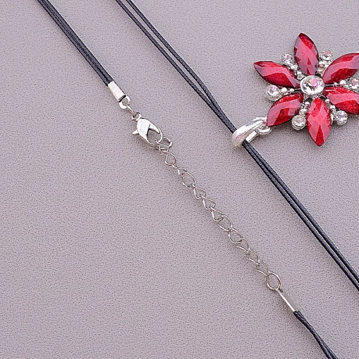 🏷️️ Підвіска квітка Стрази 46 см ss_78922