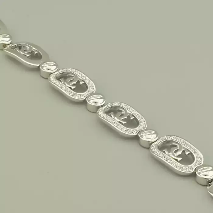 🏷️️ Браслет складний Winniana Фіаніт 19,5 см. ss_96293