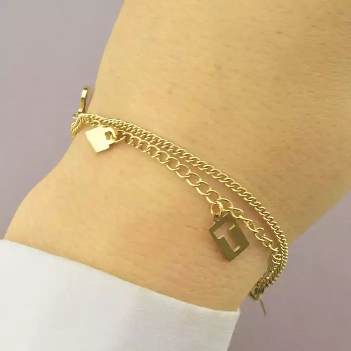 🏷️️ Браслет з карабіном Xuping 17 см. (позолота 14k лимонна) ss_96645