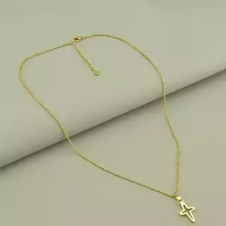 Підвіска хрестик Xuping 46 см (позолота 18к лимонна)